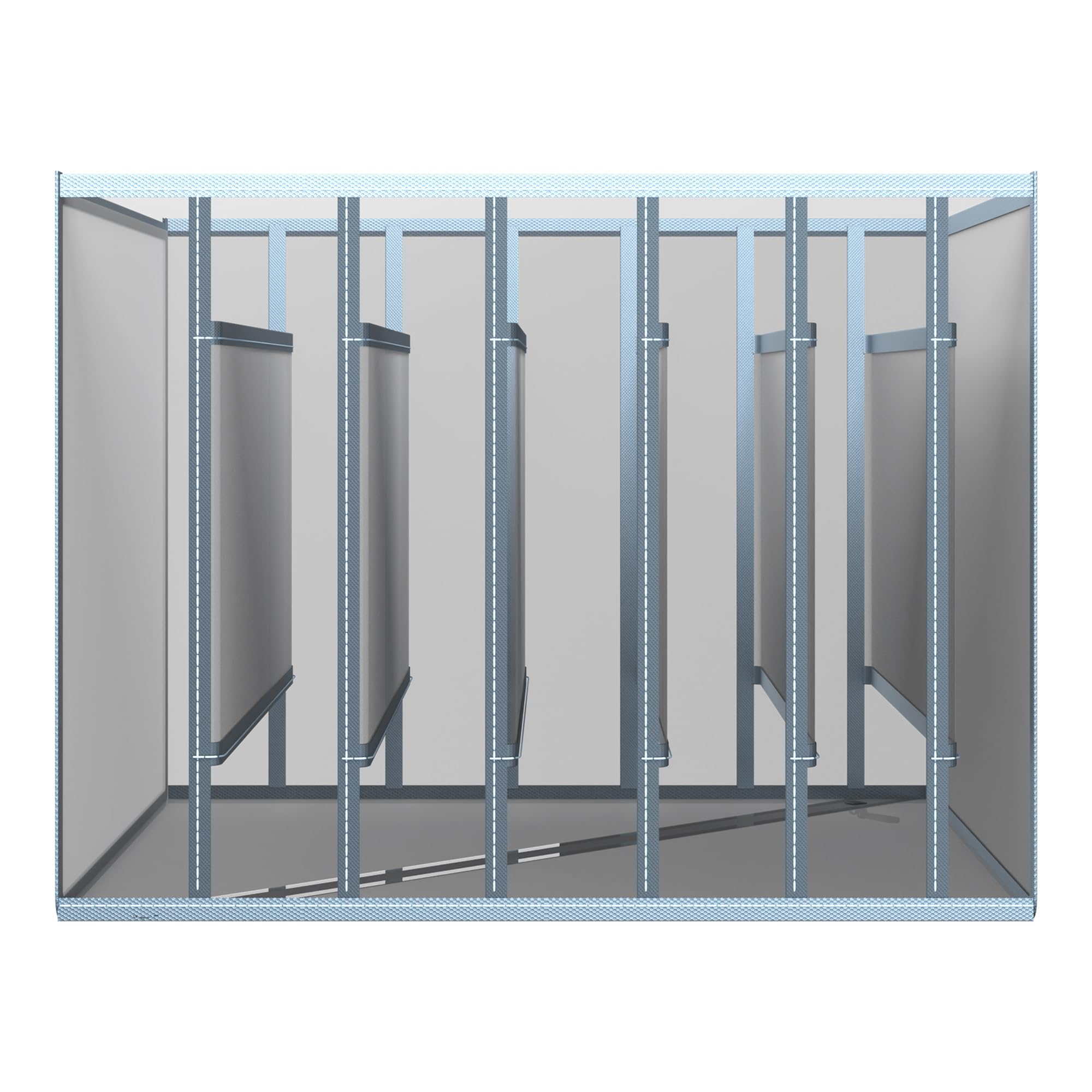 Kuber Industries Almirah 3 Stück Faltbare Schubladen-Organizer aus PVC, 0,40 mm, 7 Fächer, Aufbewahrungs-Organizer für Jeans, Hosen, Hemden | Mehrfarbig