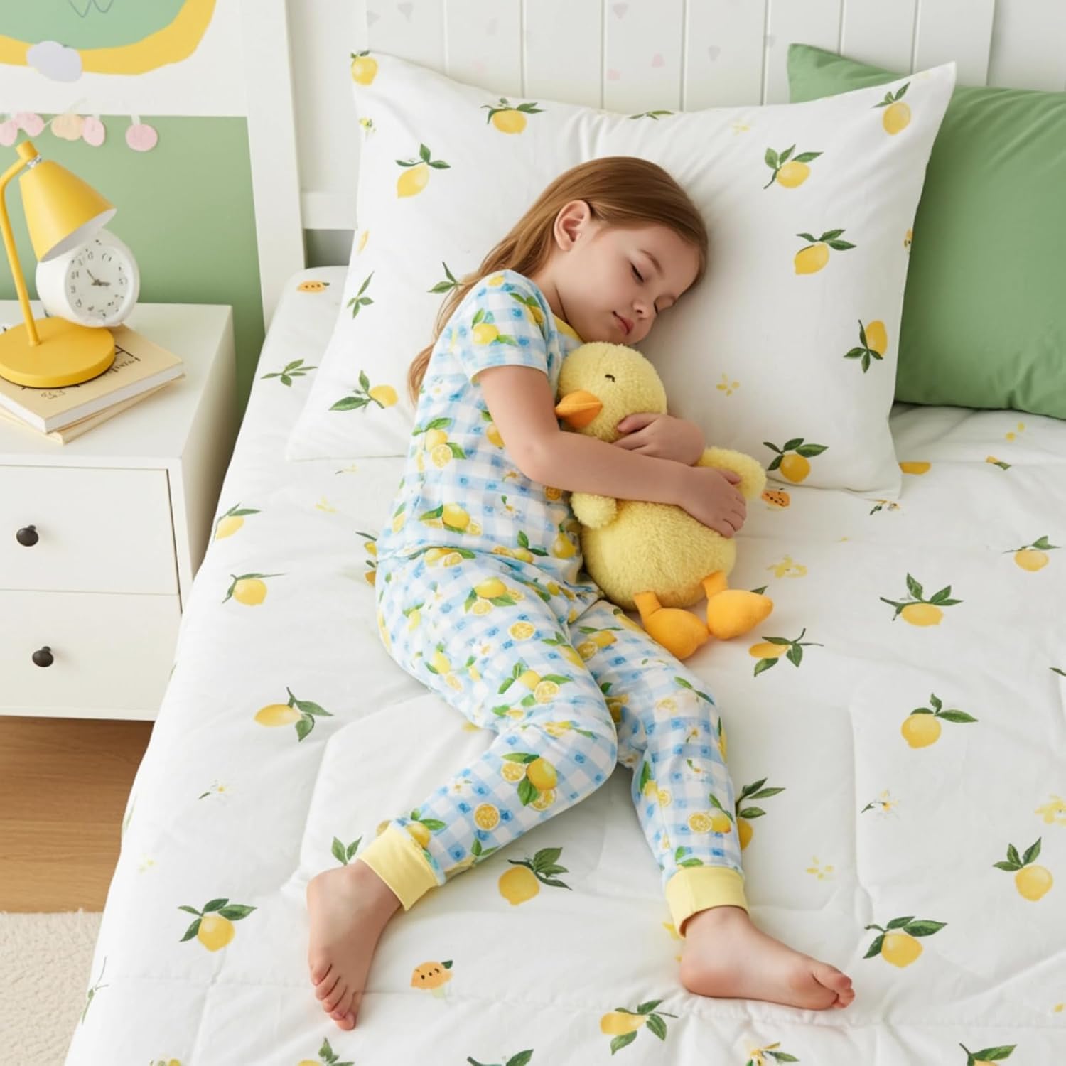 PATPAT Bamboo Viscose Pajamas Sets for Boys Girls Kids Toddler, 3 Pack Shorts & Pants Sleepers, Ultra-soft Snug Fit Pjs 2-12Y - Image 4