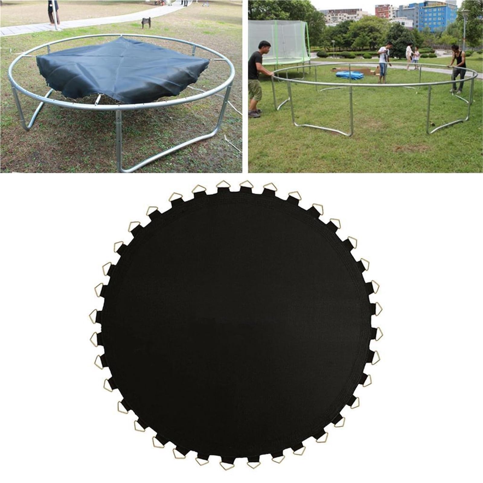 Tappeto Elastico per Trampolino 6/8/10/12ft, 36/48/54/60/72 Buckle Replacement Trampoline Mat Round Bed Jumping Pad