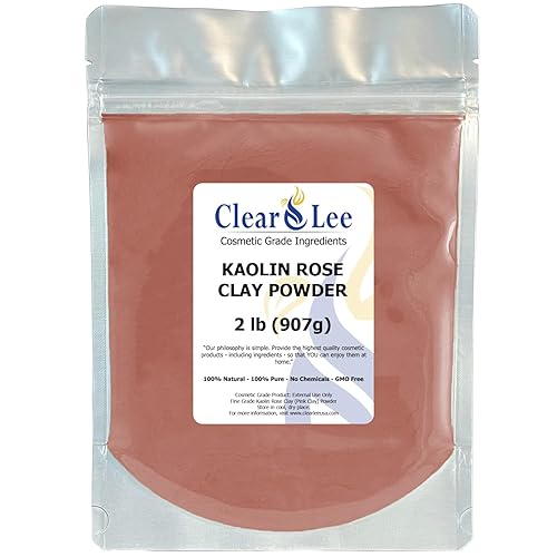 ClearLee Kaolin rosa arcilla cosmética polvo de grado cosmético 100 puro polvo natural ideal para desintoxicación de la piel rejuvenecimiento y ClearLee Kaolin rosa arcilla cosmética polvo de grado cosmético 100 puro polvo natural ideal para desintoxicación de la piel rejuvenecimiento y