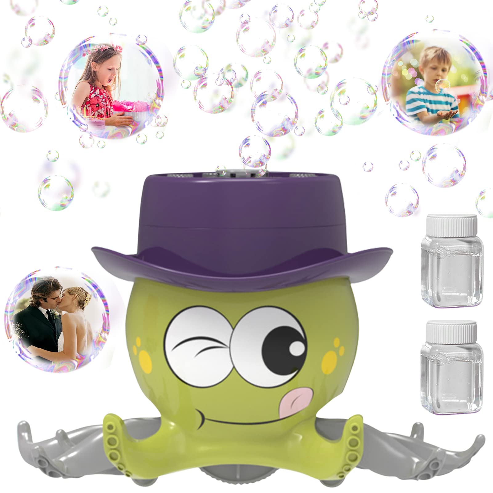 Photo 1 of bble Machine - Summer Toys Octopus Bubble Toy - Automatic Bubble Maker, Electric Bubble Machine for Gifts for Kids, Birthday Gifts, Activity Toys, Outdoor Suenos Green