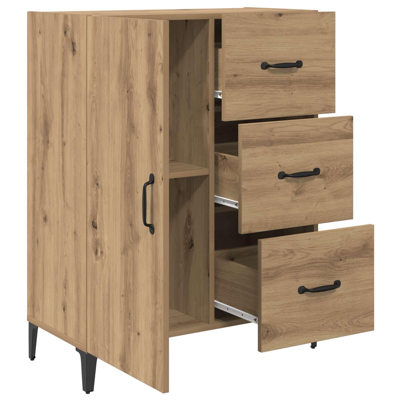 vidaXL Aparador Roble Artisan 69,5 x 34 x 90 cm Madera de ingeniería