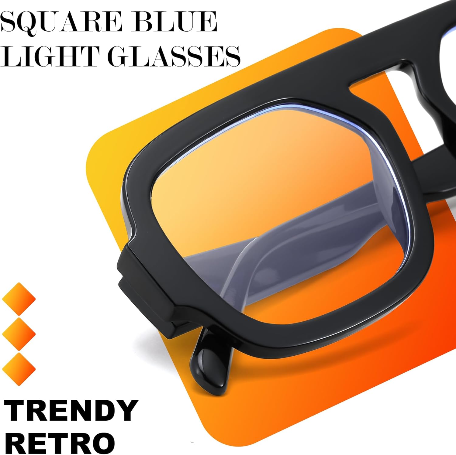 FEISEDY Fashion Blue Light Blocking Glasses for Woman Men Trendy Vintage Square Frame Stylish Fake Eyeglasses B0285 - Image 4
