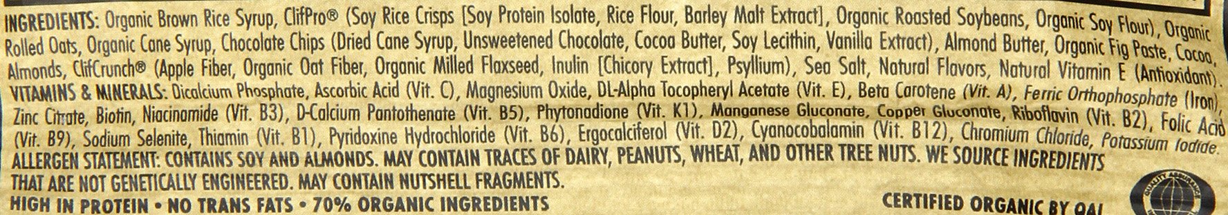 Cliff Bar Clif Bar, Og, Choc Almd Fdg, 68 g (Pack of 12) [Kohlenhydrate]