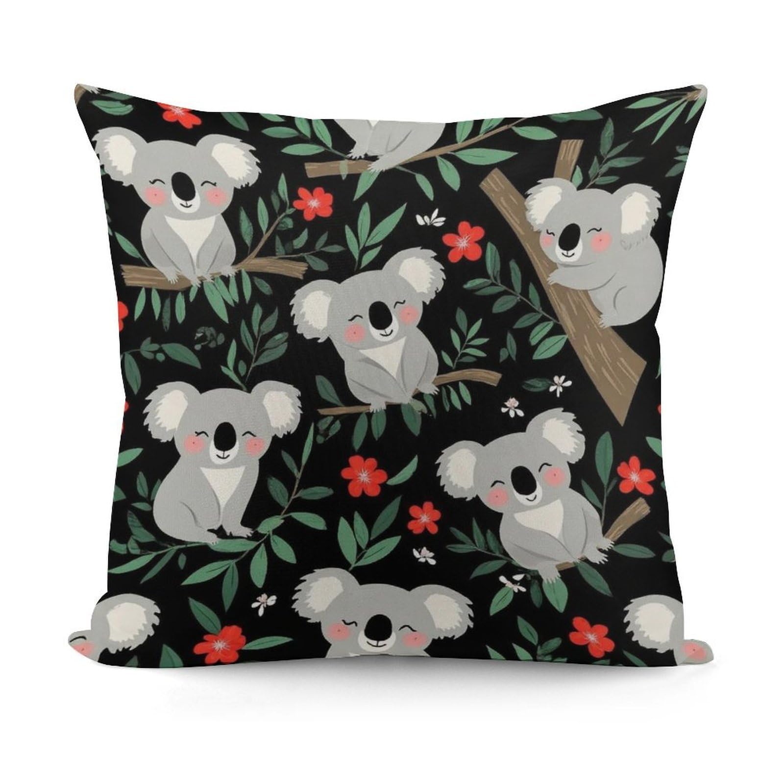 Smazdfxx Picture(538) Softffy Cute Cartoon Koala Cushion Covers Throw Pillow Cover Modern Home Decor For Sofa Bedroom Pillow Shell