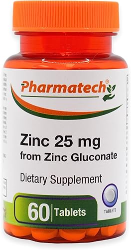 Gluconato de zinc 25 mg de zinc elemental quelado, suplemento de apoyo inmunológico, antioxidante mineral para vegetarianos, acné, fácil de tragar,