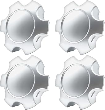 4 Wheel Center Hub Covers Fit for 6 Lug Tundra 17 Inch 5 Double Spoke Silver Wheels 2003-2006 for Sequoia 17 Inch 5 Double Spoke Silver Wheels 2003-2007 Replace 42603-AF030