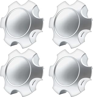 4 Wheel Center Hub Covers Fit for 6 Lug Tundra 17 Inch 5 Double Spoke Silver Wheels 2003-2006 for Sequoia 17 Inch 5 Double Spoke Silver Wheels 2003-2007 Replace 42603-AF030