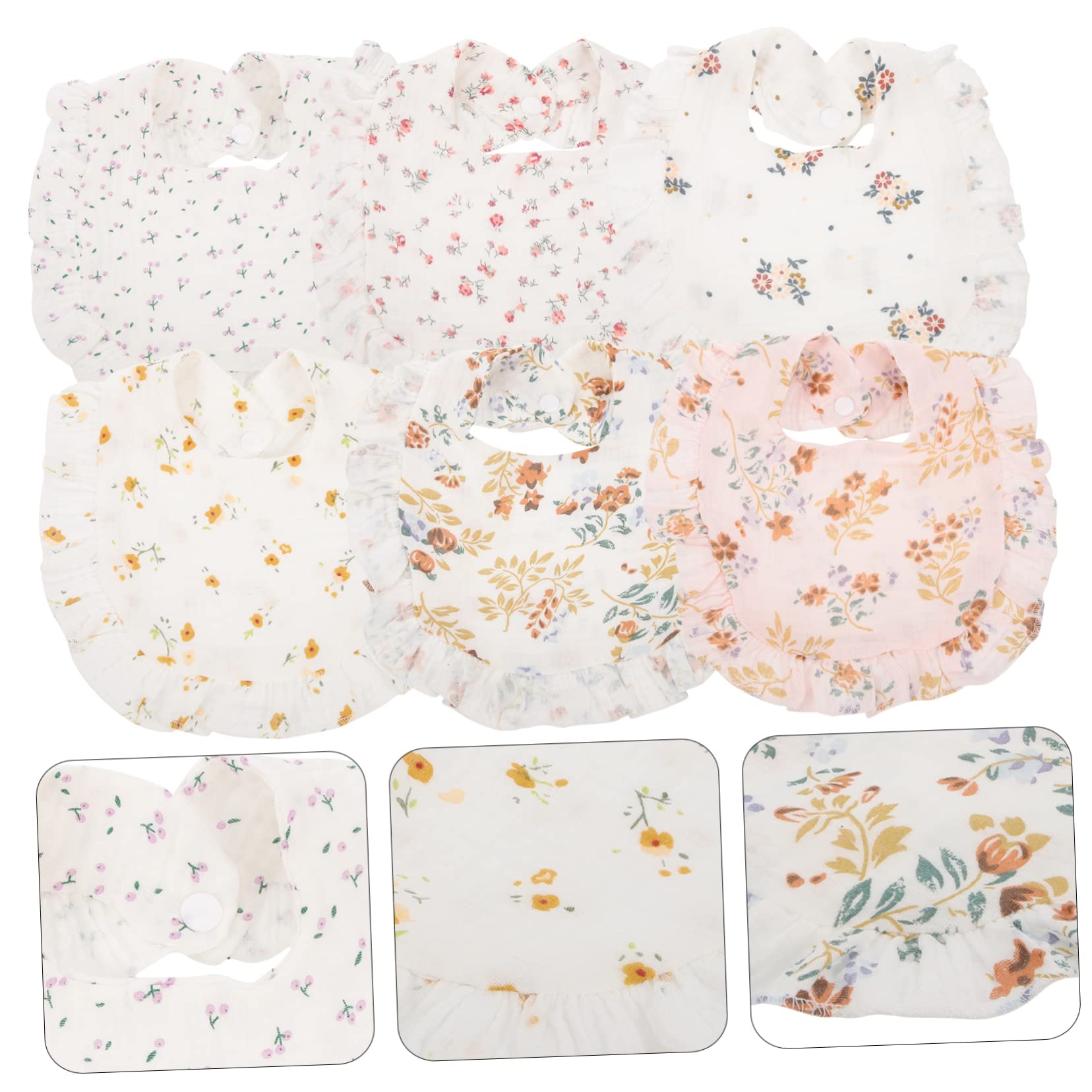VICASKY 12piezas Baberos De Algodón Para Bebés Absorbentes y Decorativos Perfectos Para Alimentación y Dentición