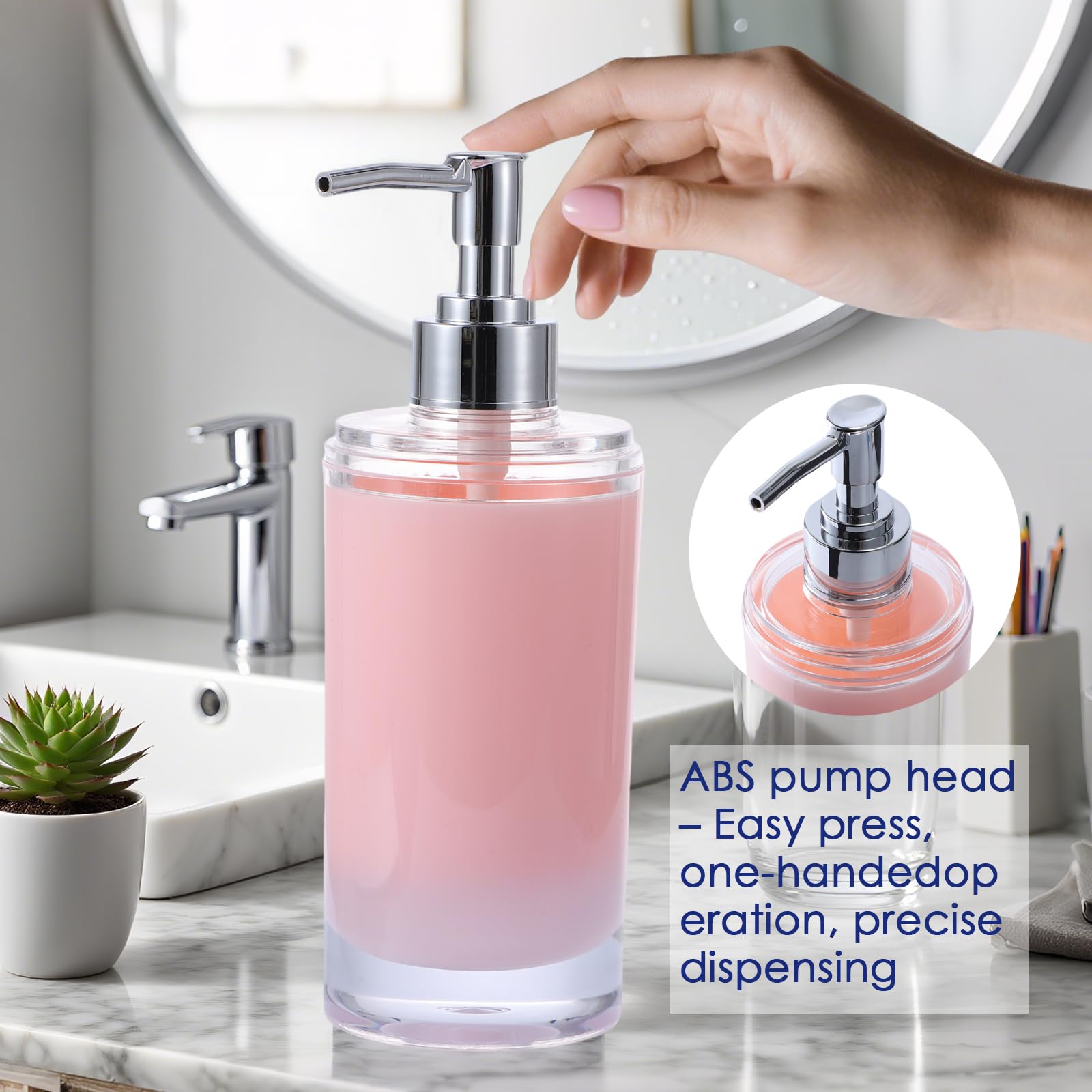 5-teiliges Badezimmer-Set In Rosa – Seifenspender, Zahnbürstenhalter, Becher, Seifenschale, Mit Etiketten
