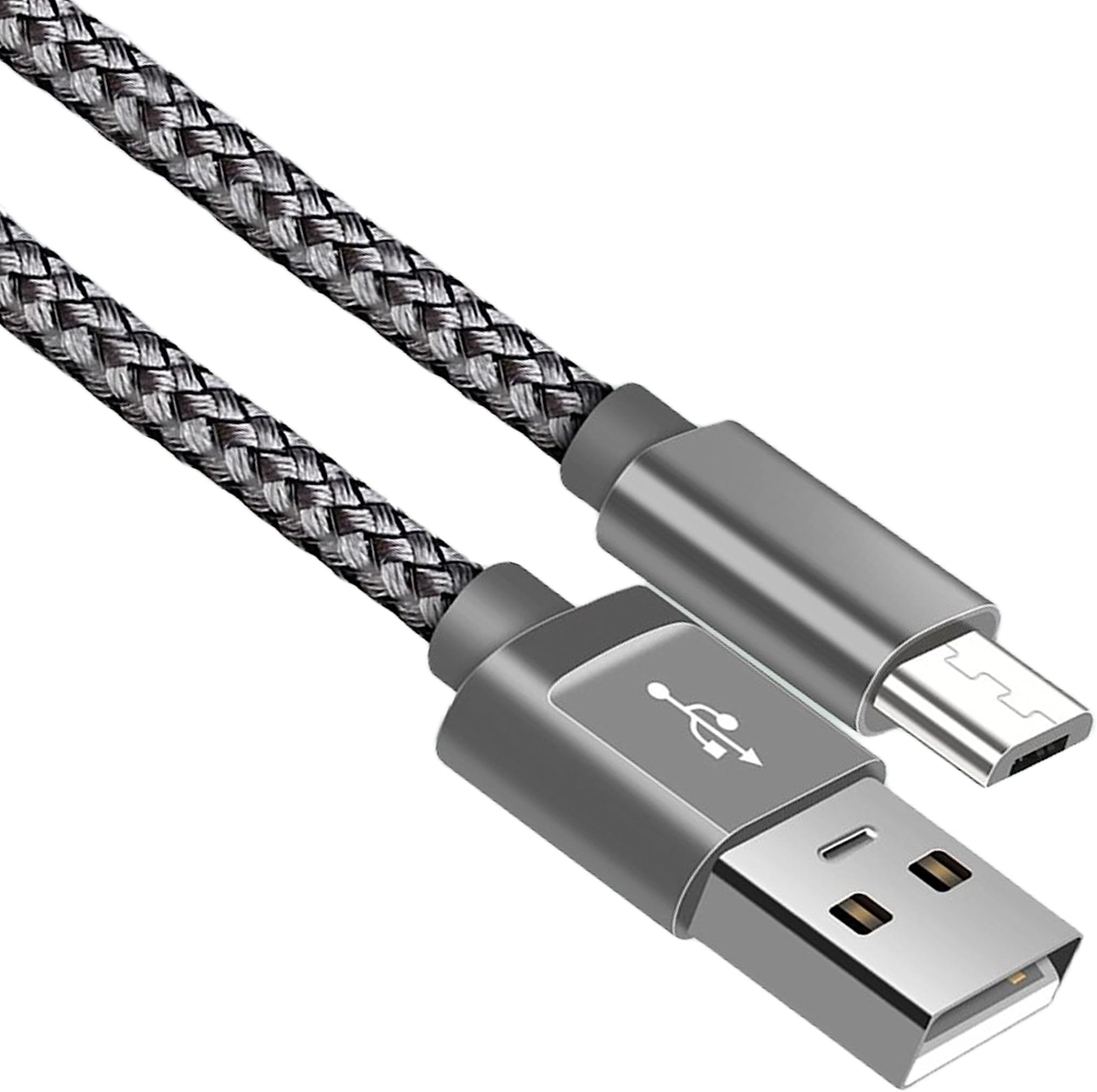 Micro USB Cable, Android Charger Cable. Fast Charging Cable Nylon Braided Lead for Samsung Galaxy S7 Edge S6 S5 J7 J6 J5 J3 Note 5 A6 A10, Huawei Y7 Y6, Kindle, Xbox, PS4 (1 Meter)