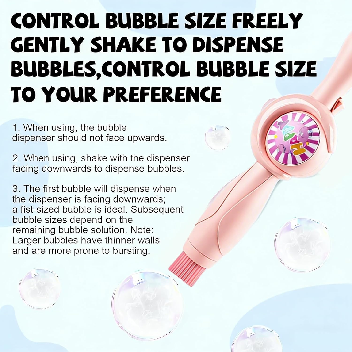 Smoke Bubble Machine, Magic Fog Bubble Wand, Rechargeable Smoke Bubble Machine, Colorful Lights & Music Bubble Maker,Toddler Gift for Outdoor, Party, Beach, Summer (Blue)