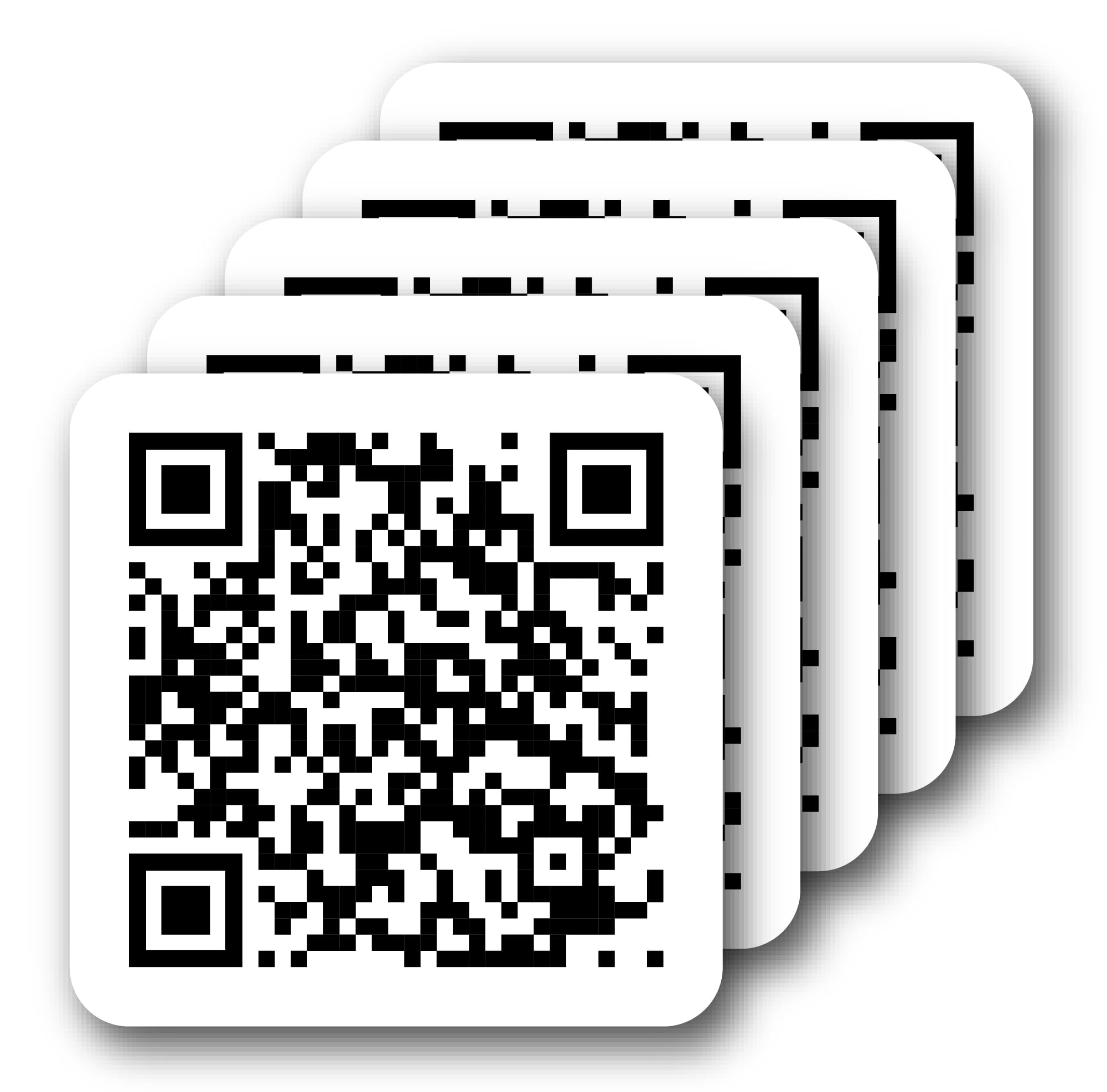 Rick Roll QR Code Sticker (5 Pack) - Never Gonna Give You Up - 1.5 x 1.5 Inch - Funny Prank and Surprise Joke Gag Gift - Vinyl Sticker Decal