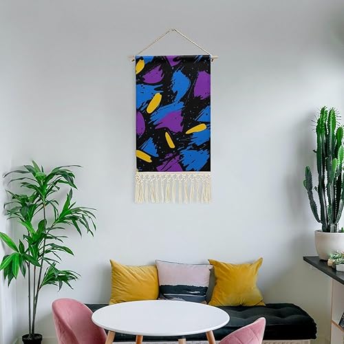 Miniatura 6 de 90s Graffiti Blue Purple Yellow Retro Poster Hanging Kit for Walls Arts Canvas Artwork Decor