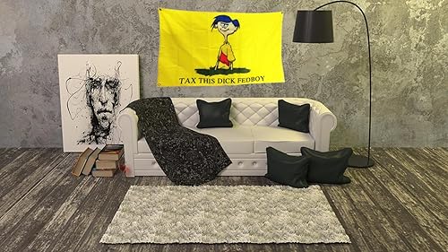 Miniatura 3 de LUCKGEEY Tax This Dick - Bandera federal de 4 x 6 pies, color vivo, doble costura en el borde, banderas con 4 ojales de latón inoxidables. (4 x 6