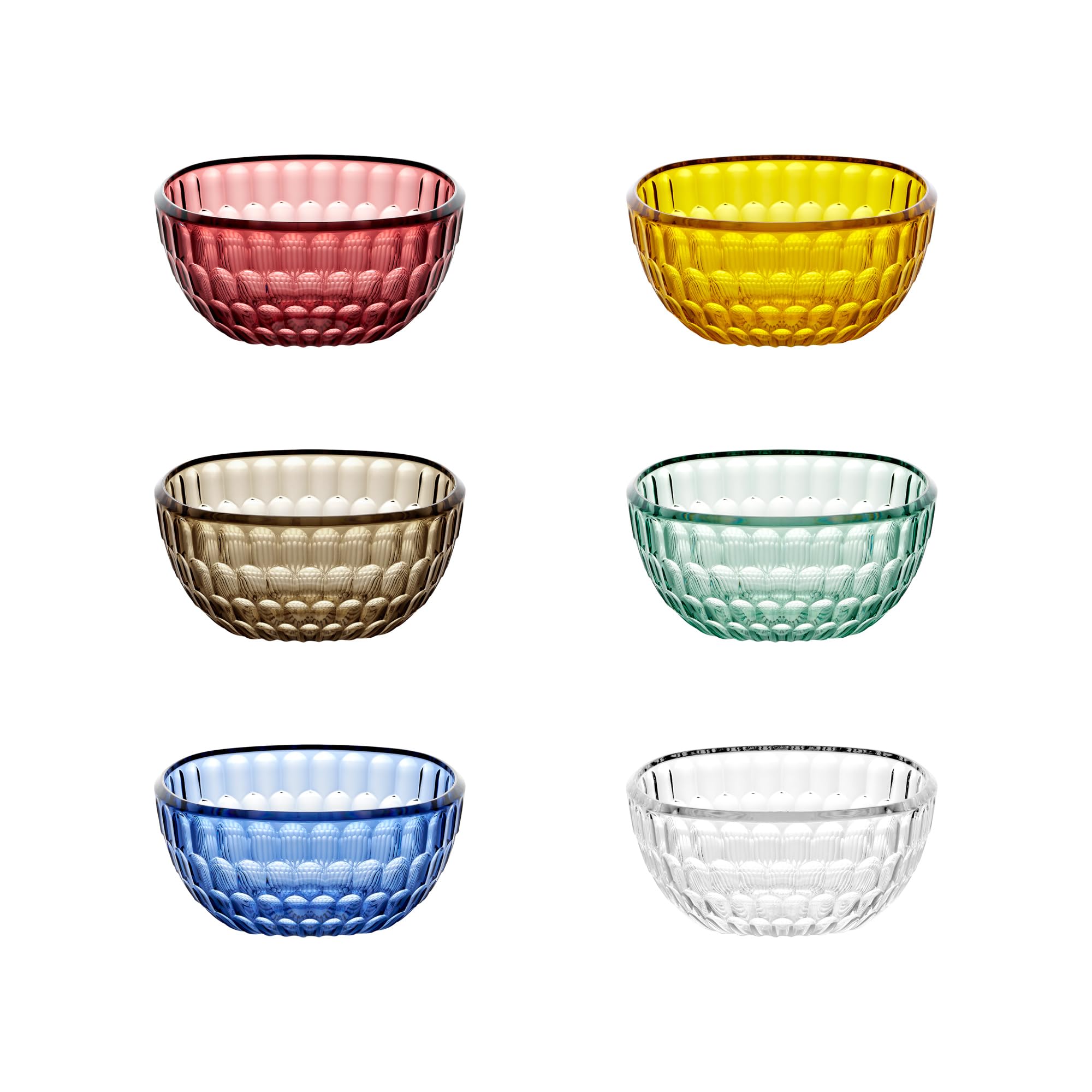 Guzzini - Vanity, Set 6 coppette colorate, in Bio-based SAN e Bio-based SMMA - ARIA