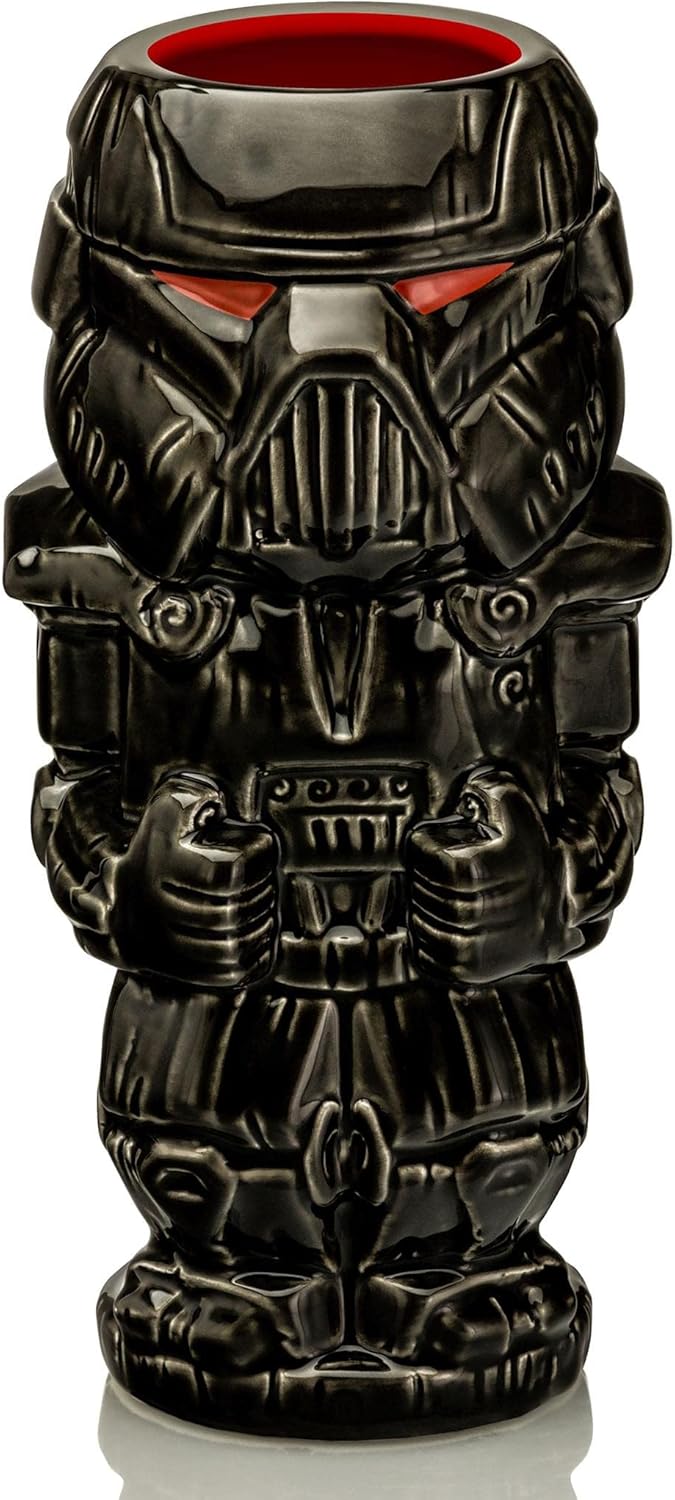 Geeki Tikis Star Wars: The Mandalorian Dark Trooper 18-Ounce Ceramic Mug | Cocktail Tumblers, Beer Mug Glassware For Liquor, Beverages, Pub Drinks, Tropical Drinkware For Home Barware Decor