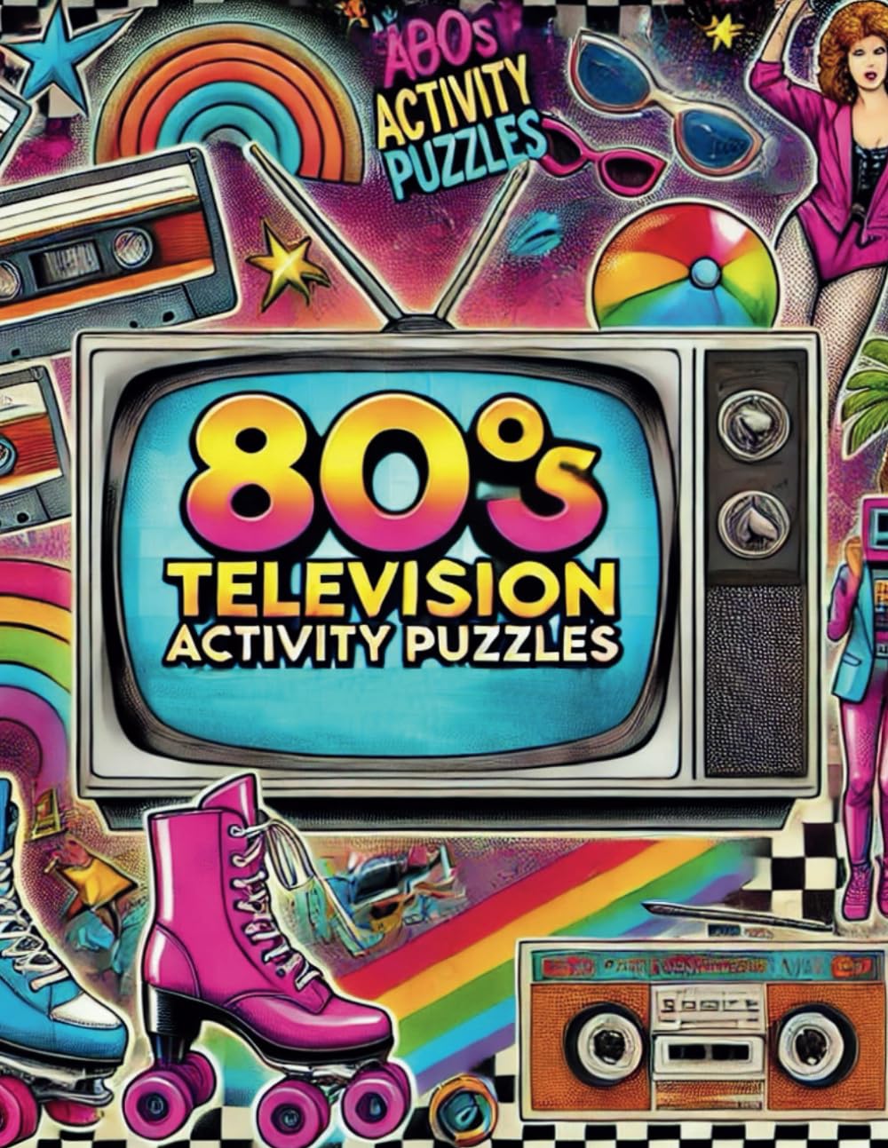 80s Television Activity Puzzles: Crossword Puzzles & Word Search puzzles about the eighties television's Famous Characters, Catchphrases, word search and Award Winners