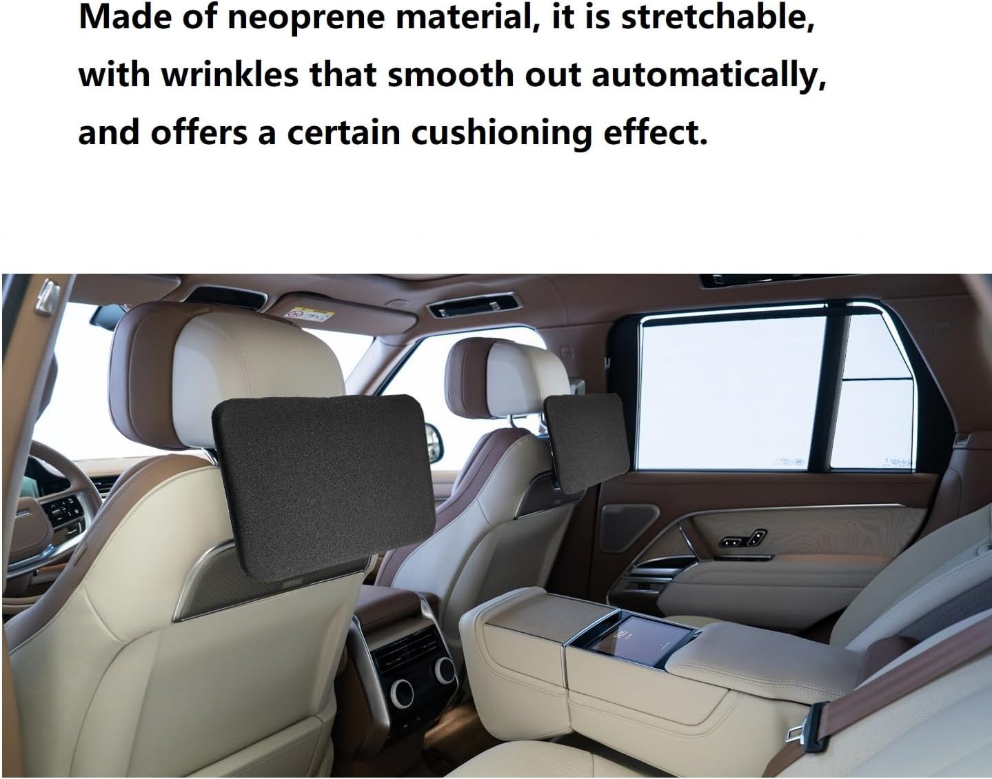 11.4 Inch Neoprene Screen Protector Cover for 2024 2025 Range Rover Rear Seat Entertainment System with Elastic Strap Shockproof Scratch Resistant