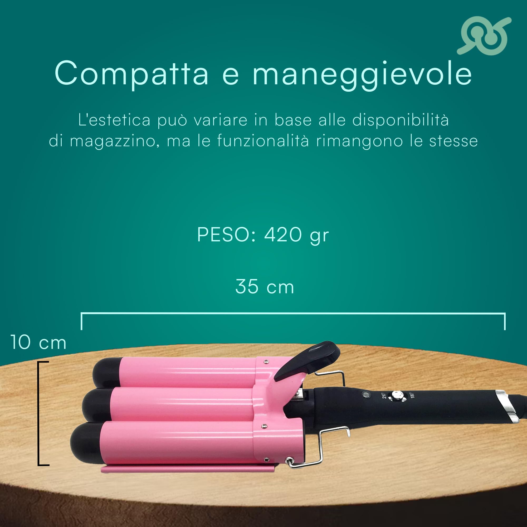 TEMPO DI SALDI Plancha de pelo profesional de 3 ramas, rizadora onduladora trihierro de 3 ondas