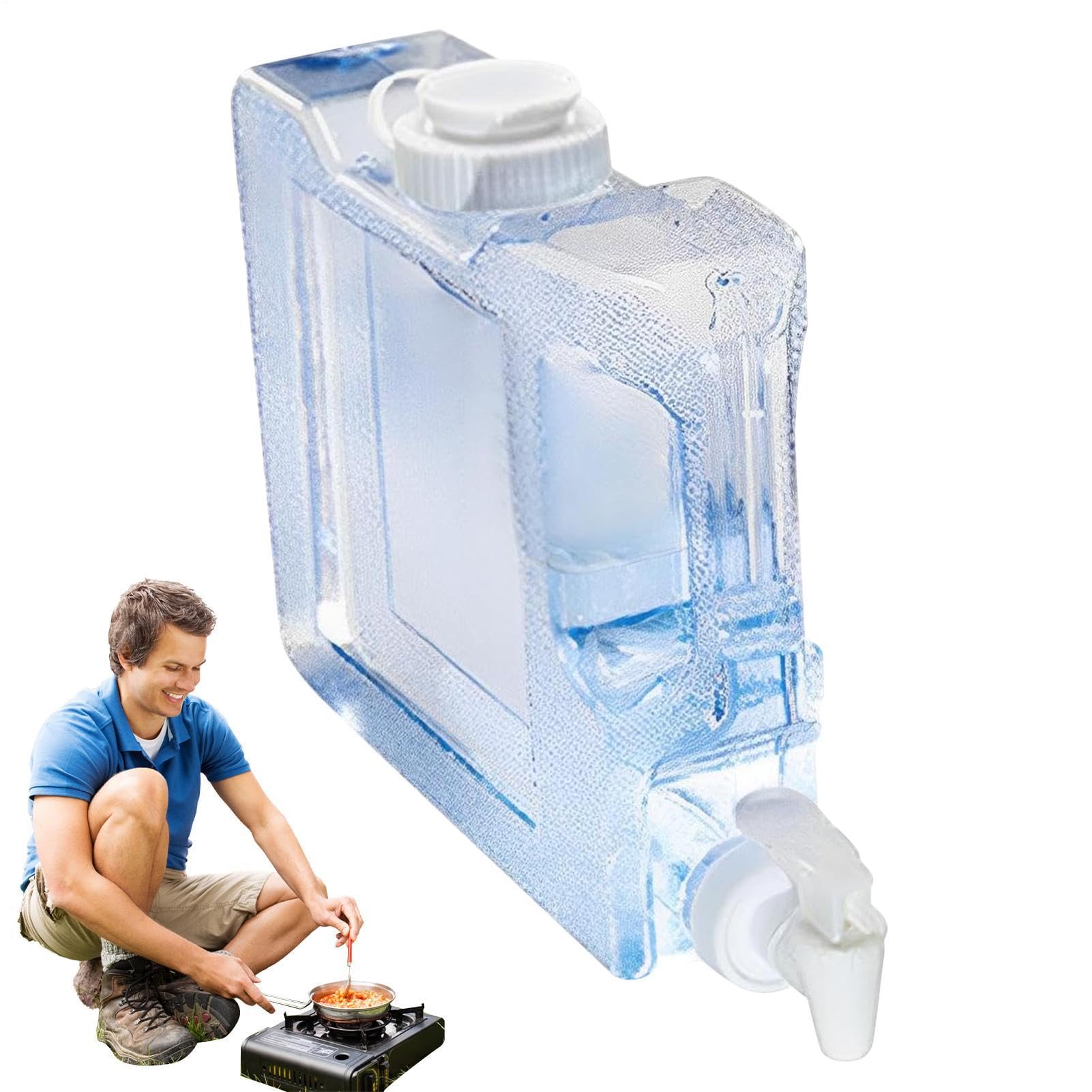 Beiykhera 3L Camping Water Container With Tap, Portable Camping Water Carrier, Drinking Waters Canister With Handle, plastice Waters Tank With Spigot For Hiking, Campings, Picnic, Caravan