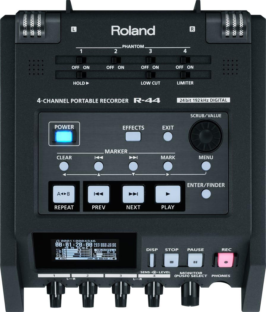 Roland R-44 Solid State 4 Channel Portable Field Recorder