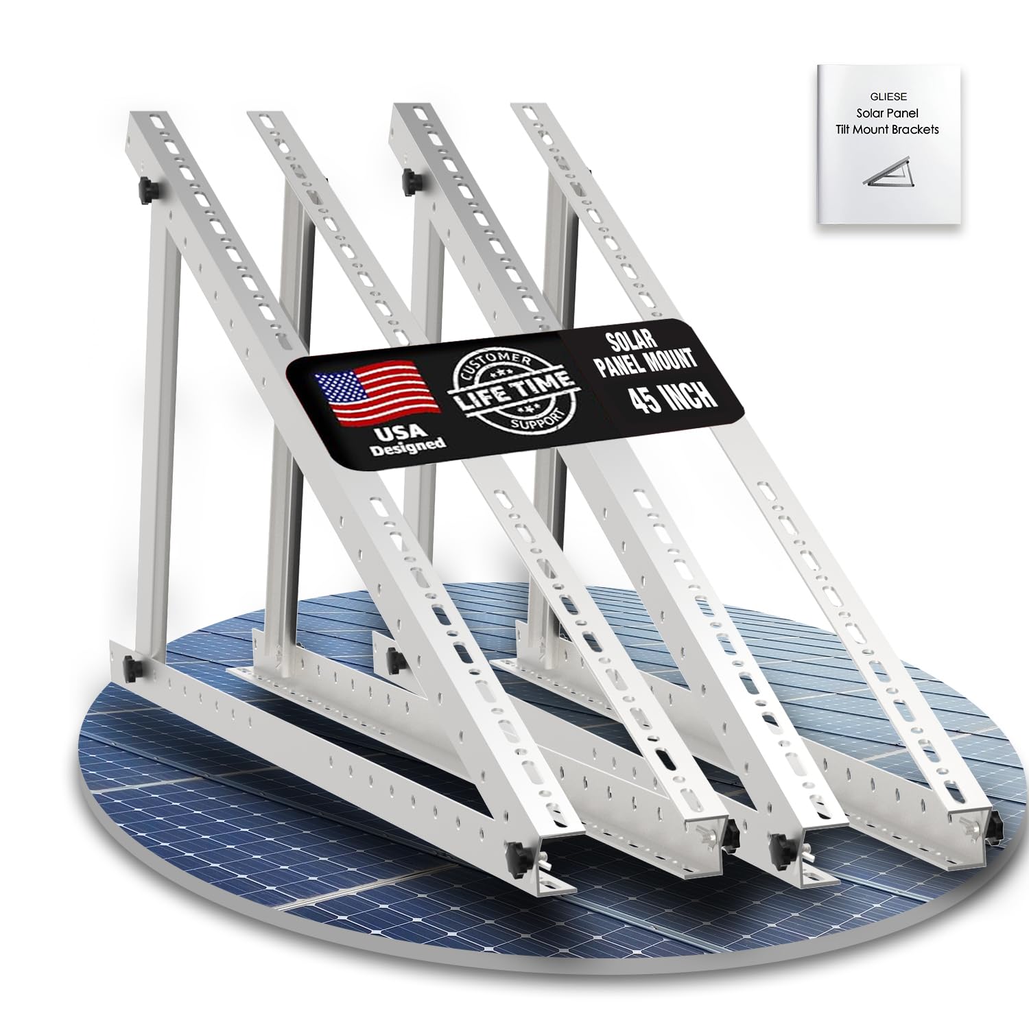 Photo 1 of GLIESE POWER Solar Panel Mount Brackets (45 inch, Silver)
