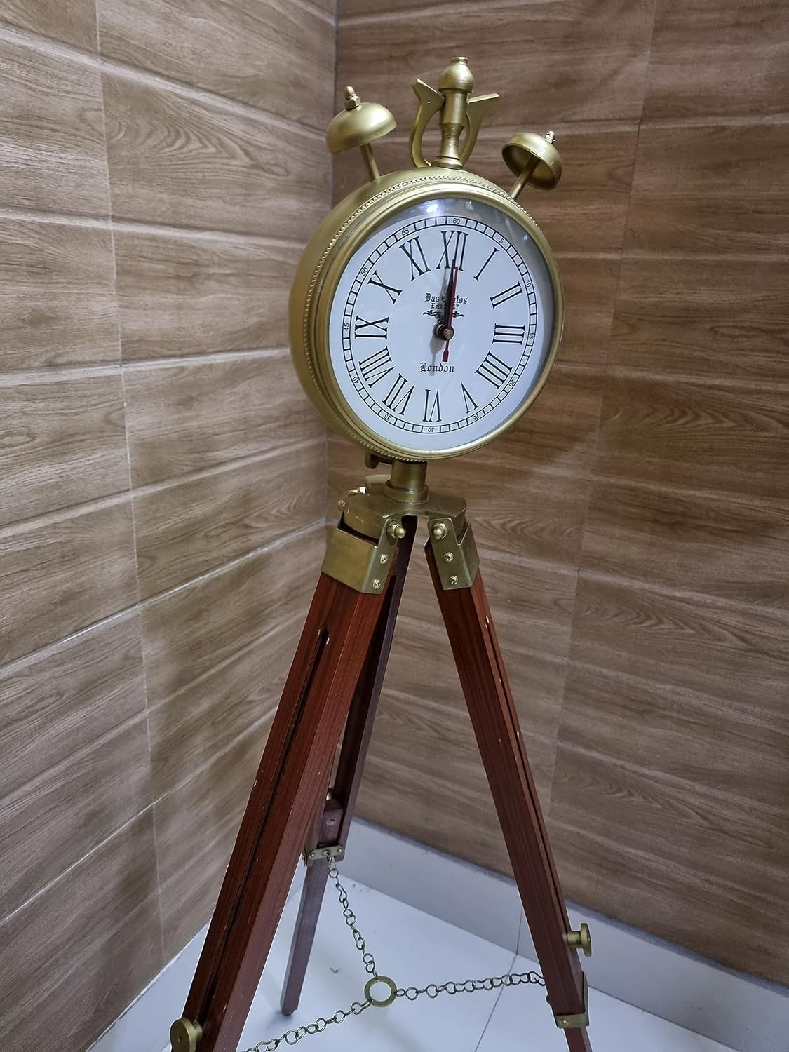 Moderne Standuhr, Vintage-Stil, Holzstativ, Standuhr, Eckständer, Schlafzimmer, Wohnzimmer, Bodenuhr, dekorative Uhr