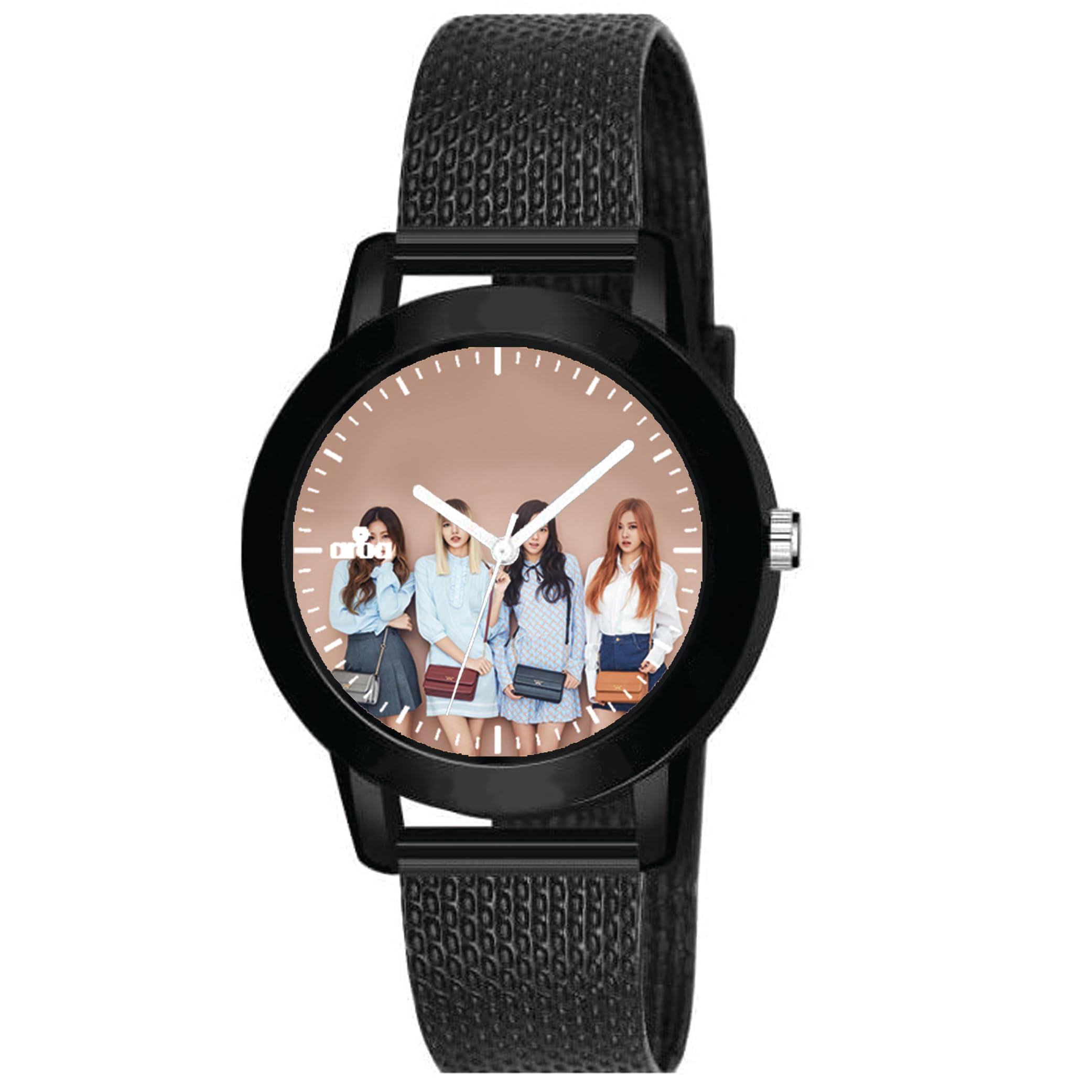 AROA Watch for Ladies Womens with Blackpink Modern Fashion Girls Model :1061 in Black Metal Type Rubber Analog Watch Beige Dial for Women Stylish Ladies Watch for Girls (B0CKFK83QD) Amazon Price History, Amazon Price Tracker