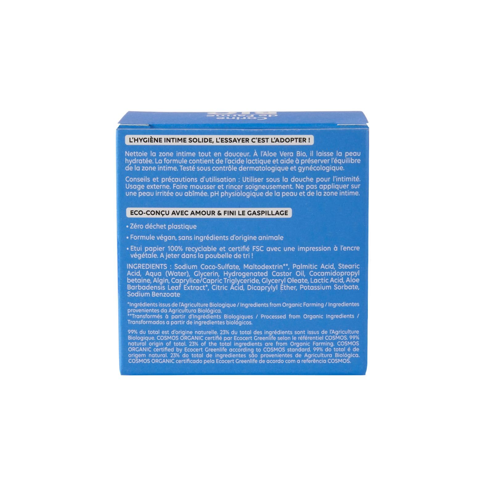 Corine de Farme | Stabilna Higiena Intymna Certyfikowana Organiczna 60g | Wyprodukowano we Francji