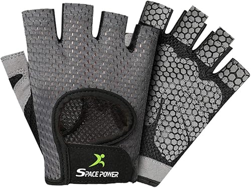 spacepower Guantes de entrenamiento - Guantes de gimnasio ligeros y transpirables para mujeres y hombres