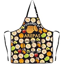G2TUP Arepas Apron Arepas Maker Gifts Colombia Venezuela Arepas Lover Gifts Powered By Arepas Baking Apron
