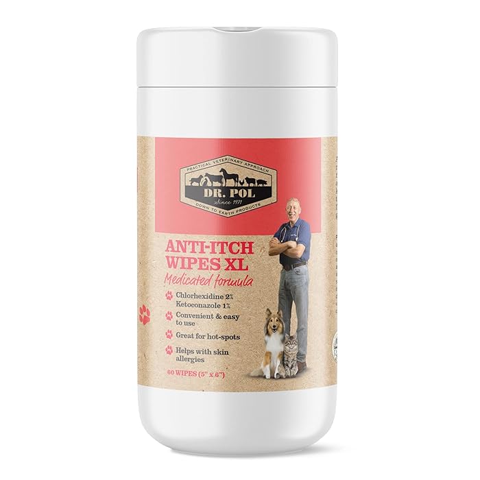 Buy Dr. Pol XL AntiItch Cat & Dog Wipes with Chlorhexidine Itch