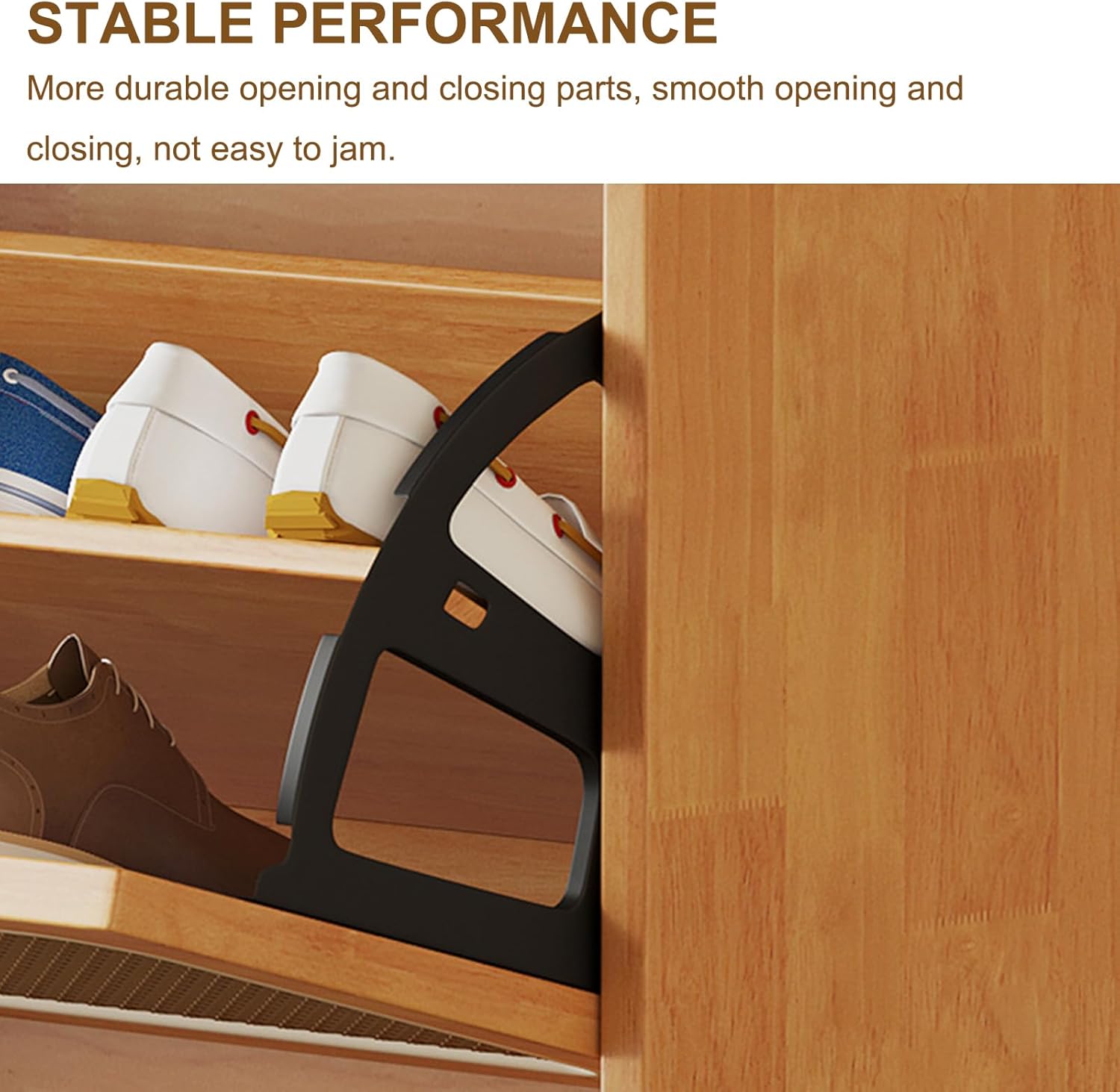 Shoe Storage Cabinet Cabinets Hallway Slim Cupboard Cupboards Hallways Slimline，Natural Rattan Shoe Cabinet with 3 Doors Shoe Storagefor 24 Pairs Rubberwood Shoe Rack Stylish Shoe Cupboard 8