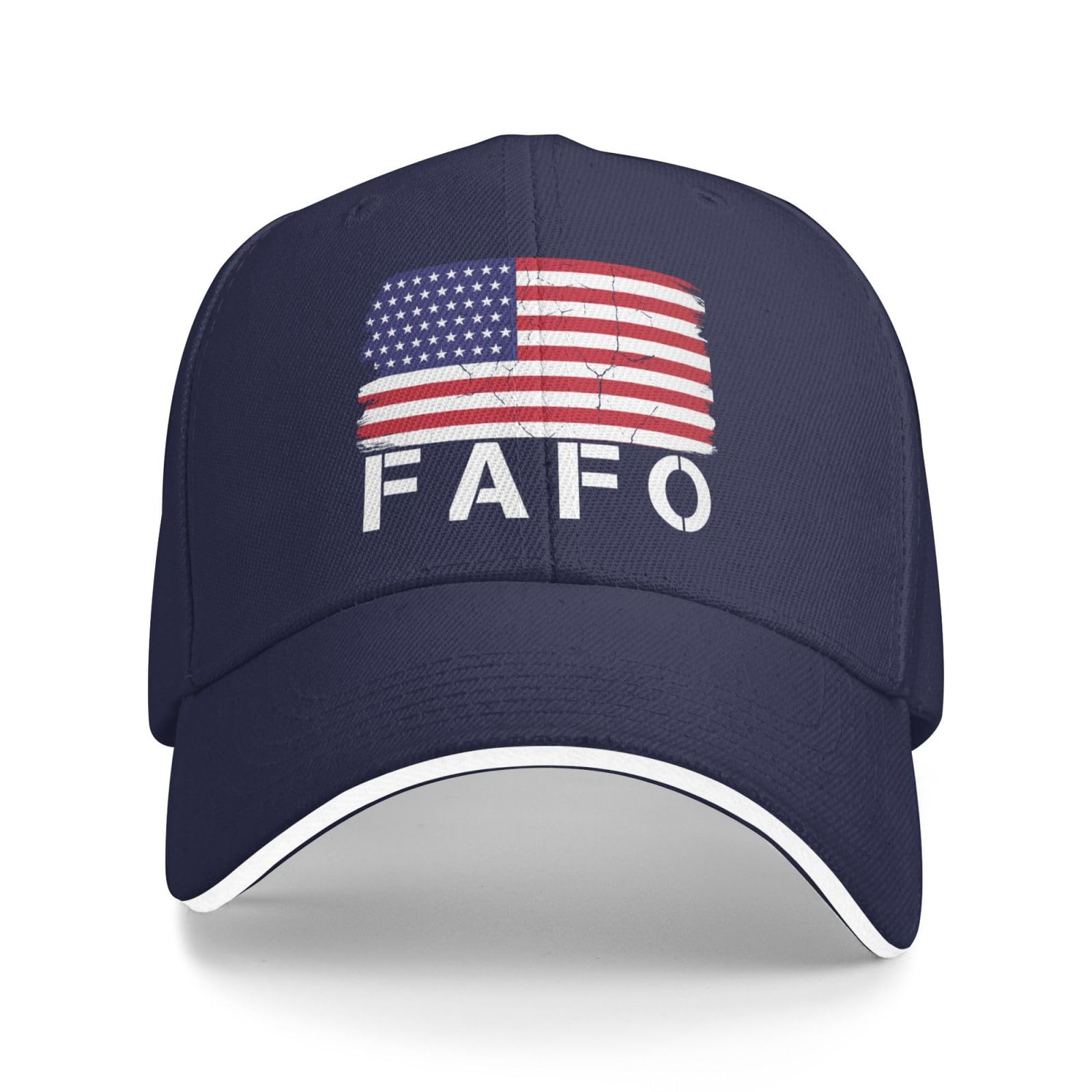 Aceprints Unisex Navy Blue Fafo Hats F Around And Find8647 Baseball Cap