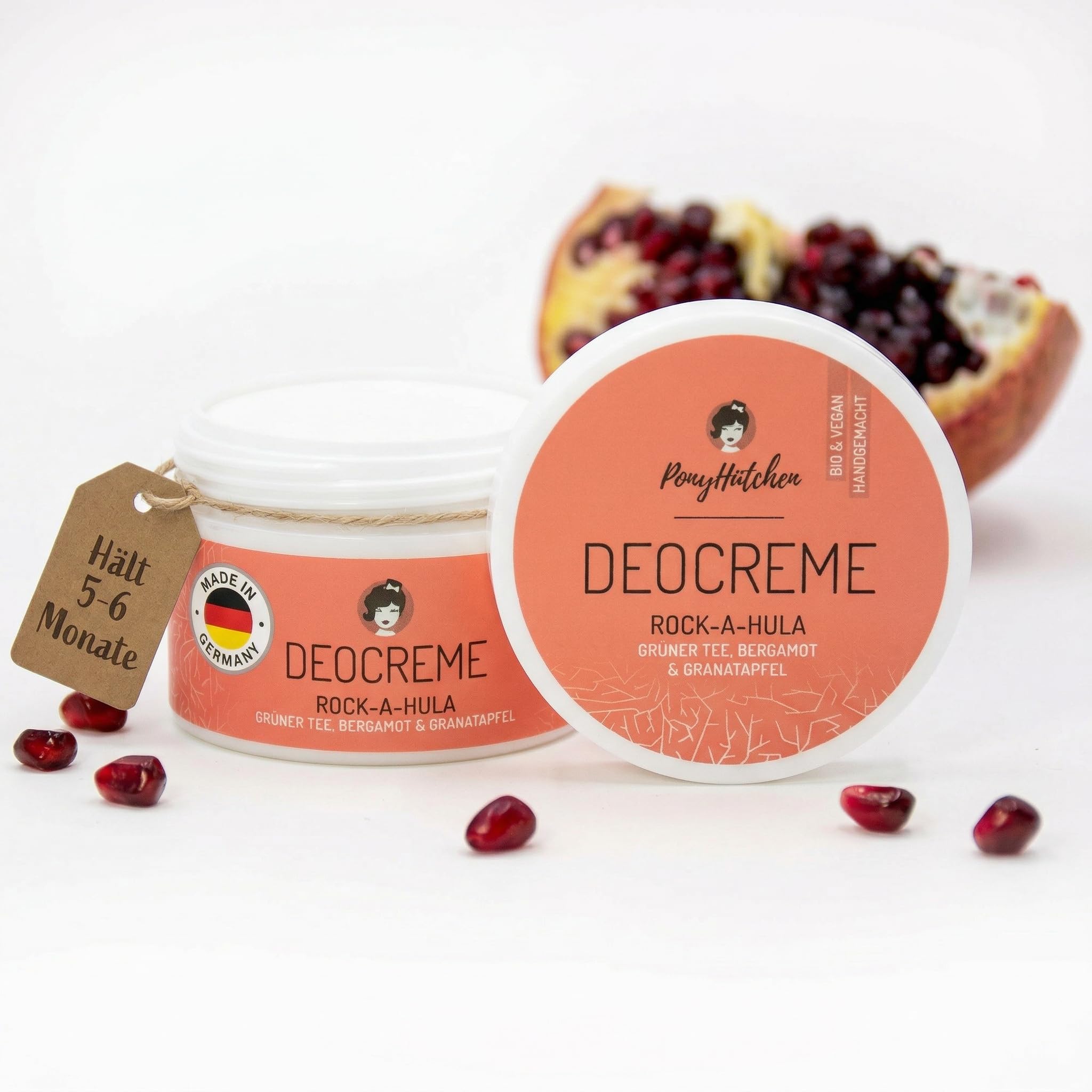 PonyHütchen - Deocreme Rock-A-Hula - Feste Deo Creme vegan, ohne Alu & Tierversuche - Unisex Antitranspirant Naturkosmetik made in Germany - ideal für Handgepäck