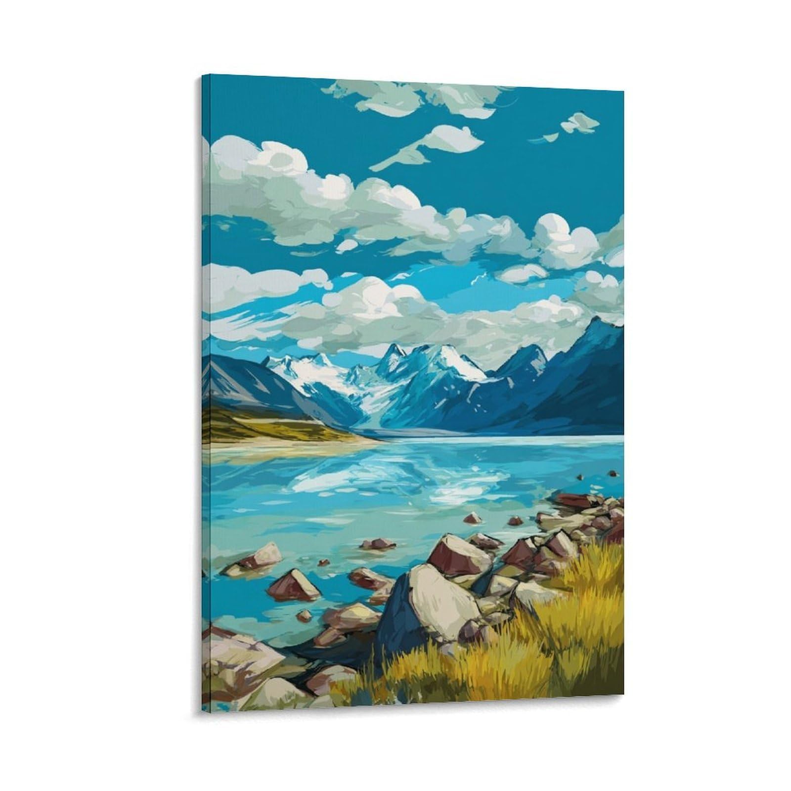ZBBGGOZ Glacier Bay National Park Posters 12x18inch(30x45cm) Vintage Watercolor Canvas Art