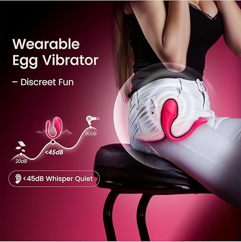 Miniatura 4 de ECRVOM Consolador vibrador portátil, juguetes sexuales con control de aplicación, vibradores de huevos con 10 vibraciones, recargable punto G,