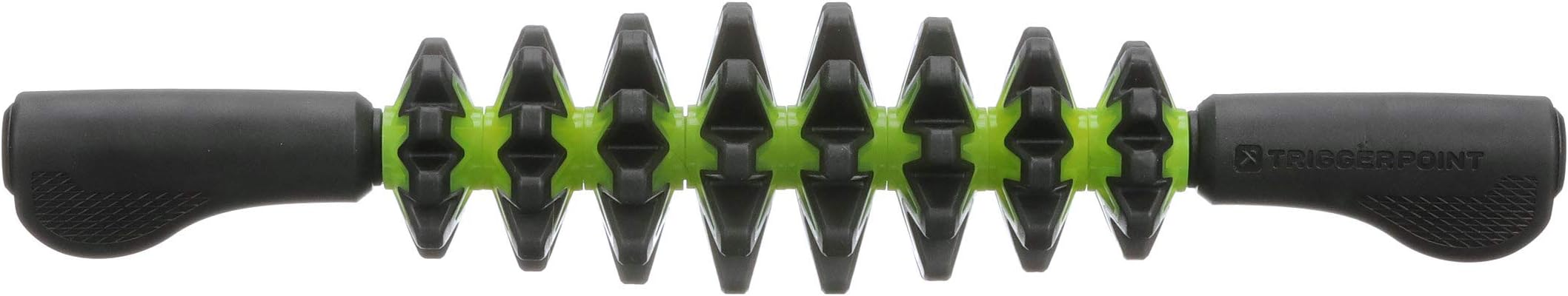 TriggerPoint STK Manual Massage Roller - Portable Roller with AcuGRIP Handles, Targets Large Muscle Groups and Specific Areas - 3D Surface Channels Blood and Oxygen for Mobility, Target, Green