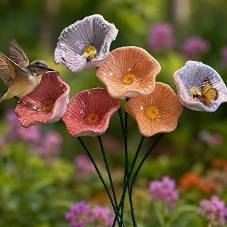 Ceramic Bee Watering Station for Garden | Bee Blossoms for Water Ceramic