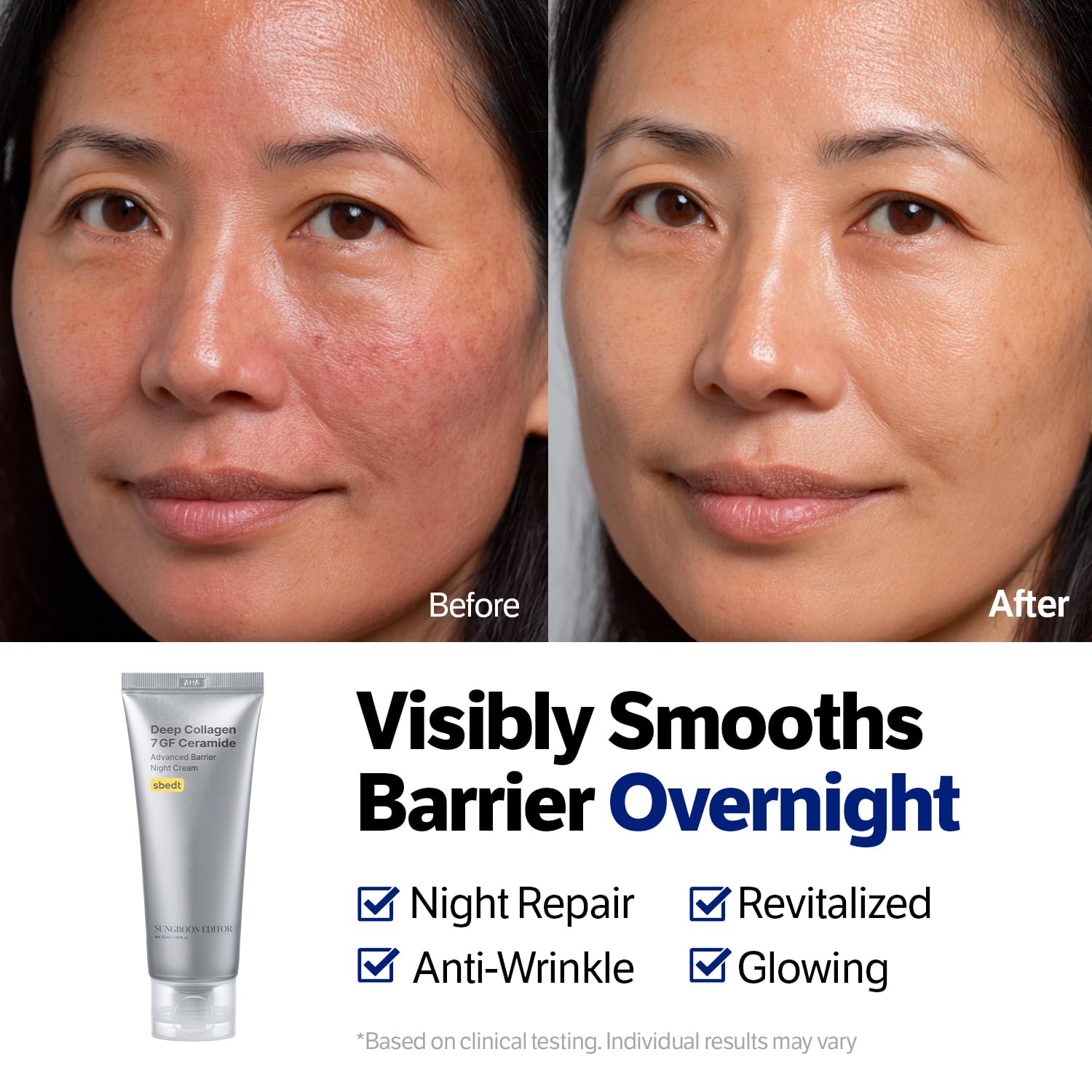 SUNGBOON EDITOR Deep Collagen 7GF Korean Night Cream for Face & Neck