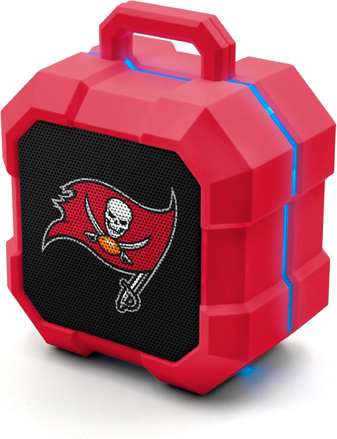 SOAR NFL Shockbox LED Wireless Bluetooth Speaker - Water Resistant IPX4, 5.0 Bluetooth with Over 5 Hours of Play Time - Small Portable Speaker - Officially Licensed NFL, Perfect Home & Outdoor Speaker