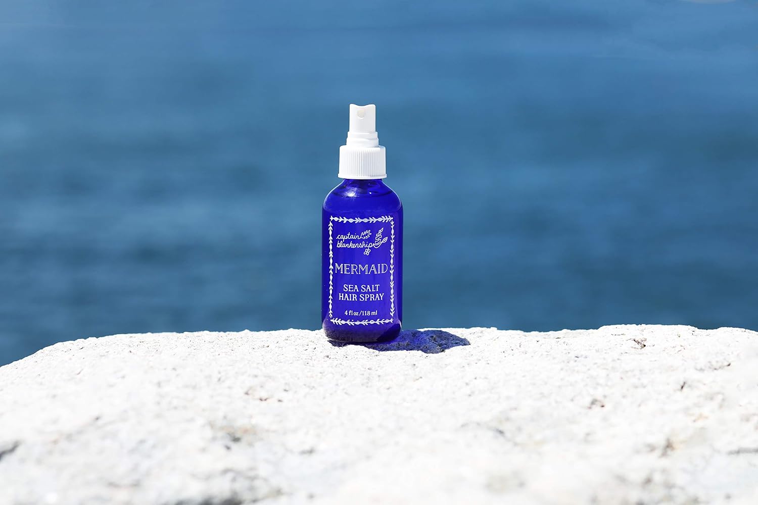 Captain Blankenship Mermaid Sea Salt Hair Spray, All Hair Types, Texturizing and Volumizing, Organic, Paraben Free, 2 Ounce Spray Bottle, 1 Count