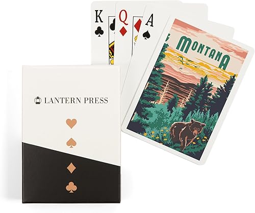 Lantern Press Montana, Explorer Series (52 cartas de juego, baraja de cartas de tamaño póquer con comodines) disponible en Yaxa El Salvador