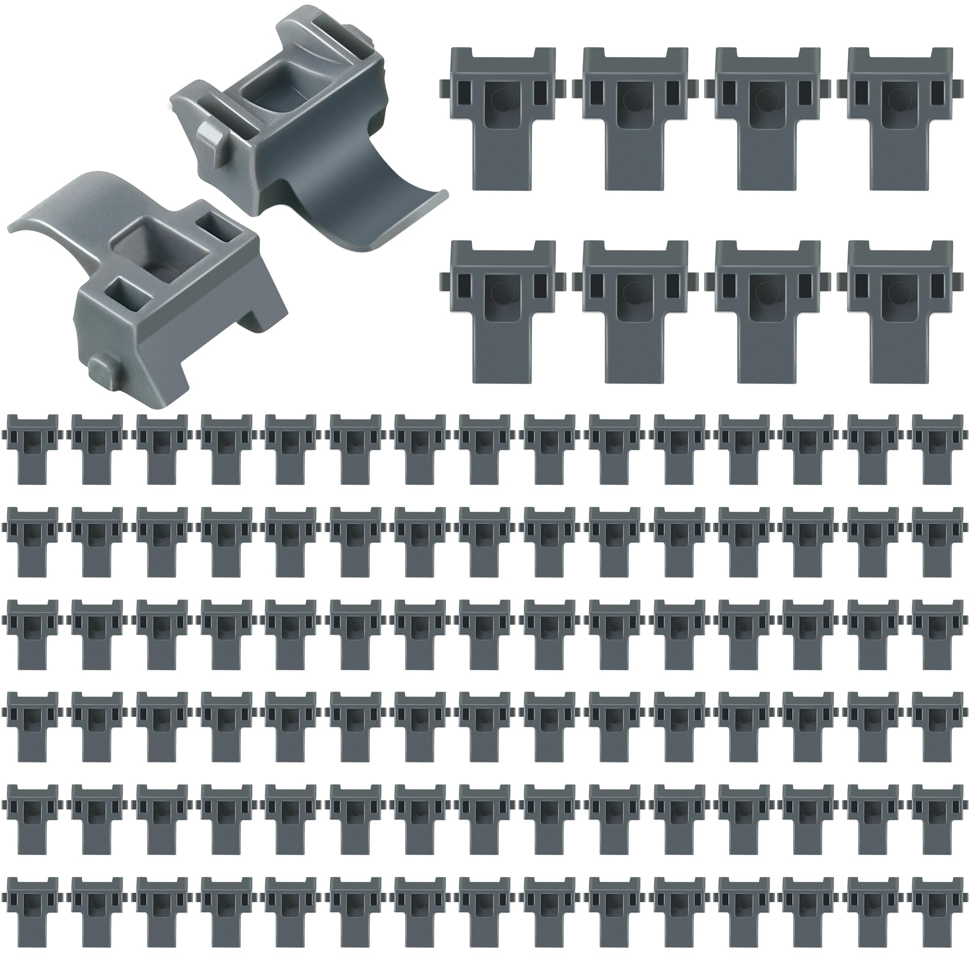 Dreyoo 100 Pcs Cabinet Restrictor Clips, 86 Degree Angle Restriction Hinges Clips, Compatible with Blum 38C315B3, Plastic Restraints for American Kitchen Cabinet Door