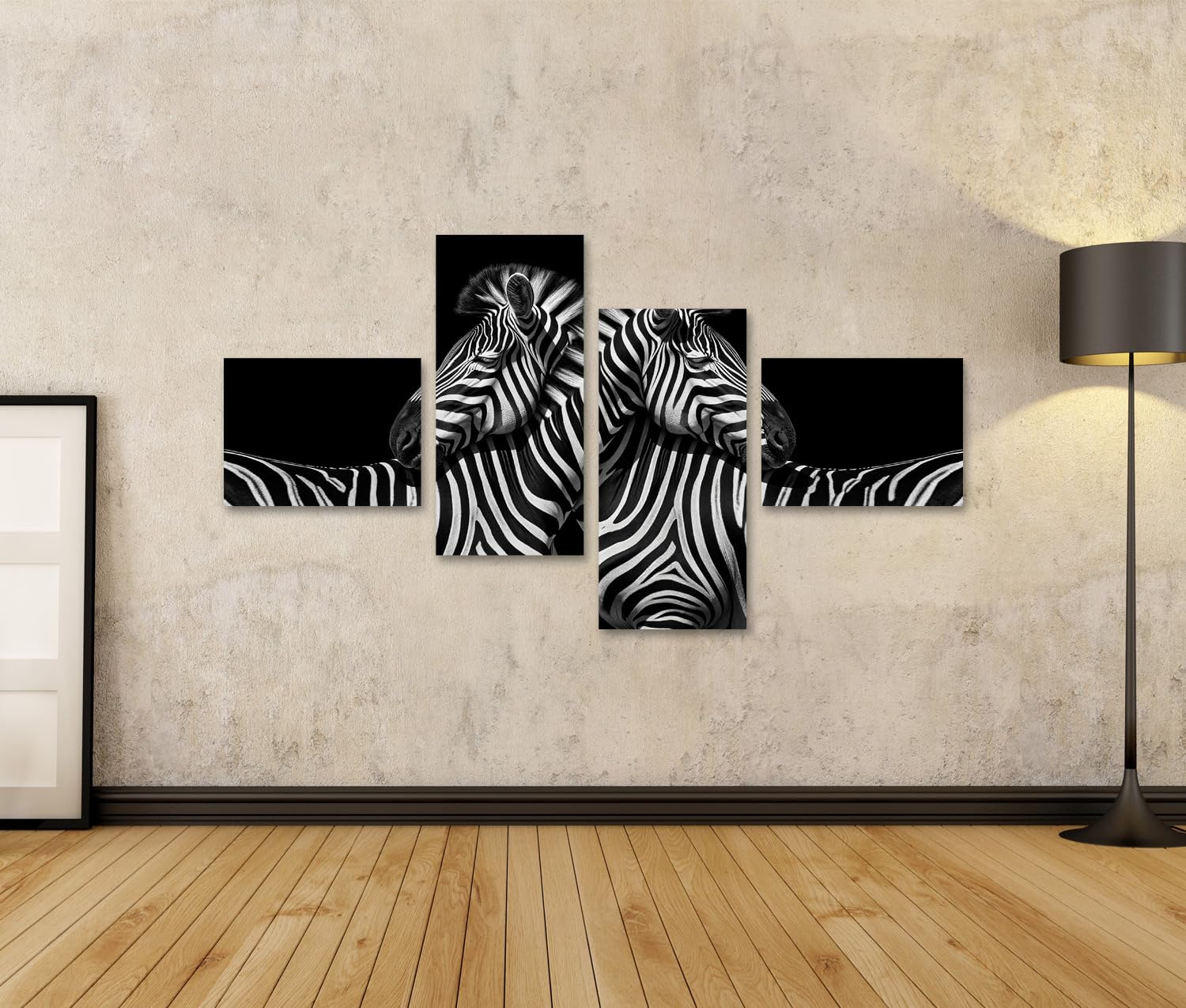 islandburner Quadro su tela Zebra: modello ipnotico in bianco e nero in fusione Immagini Murale Poster