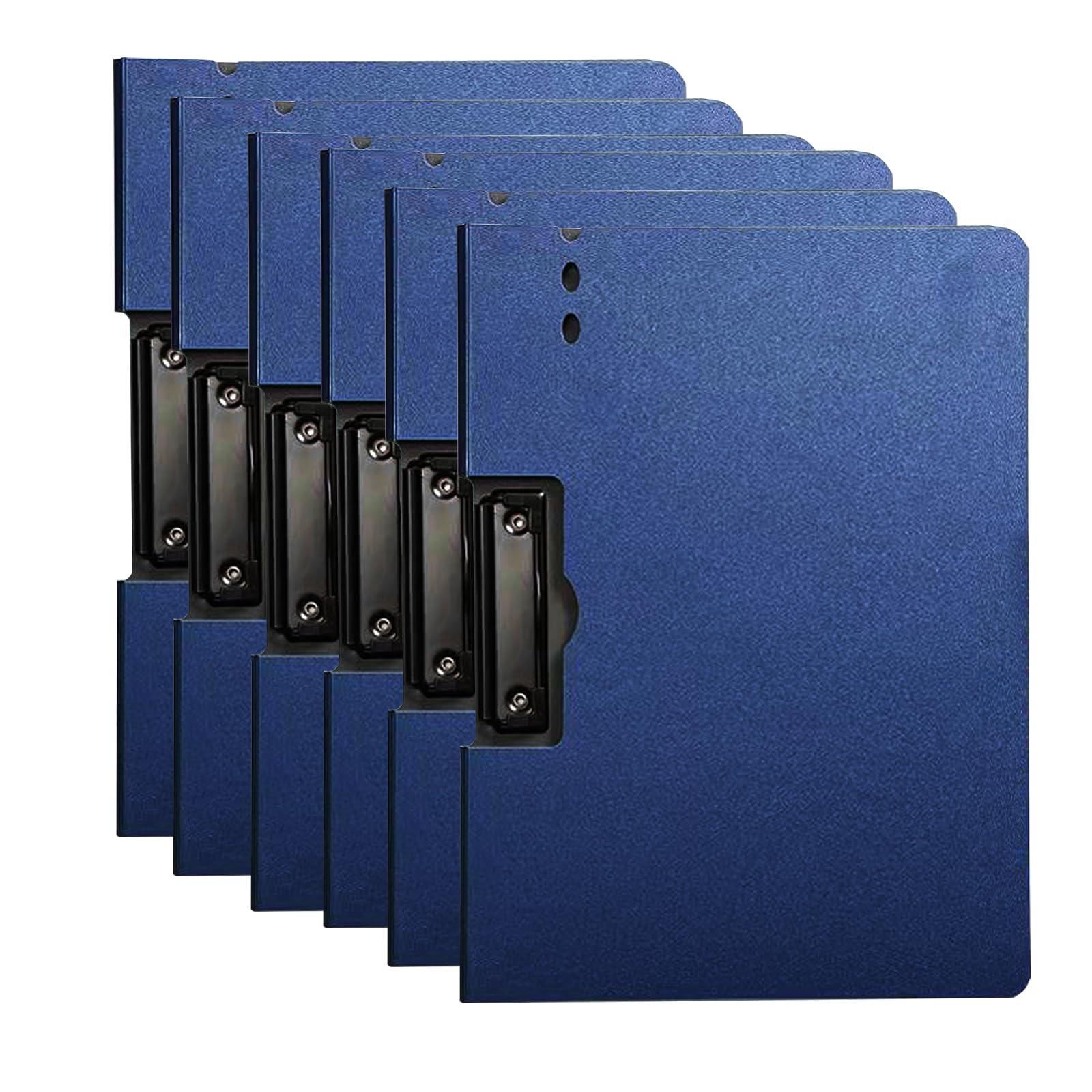 Porte-Blocs A4 Pliables, Lot de 6 Presse-papiers Avec Couvercle, Dossier Presse-papiers pour Hôpital, Bureau, école, Entreprise - Bleu