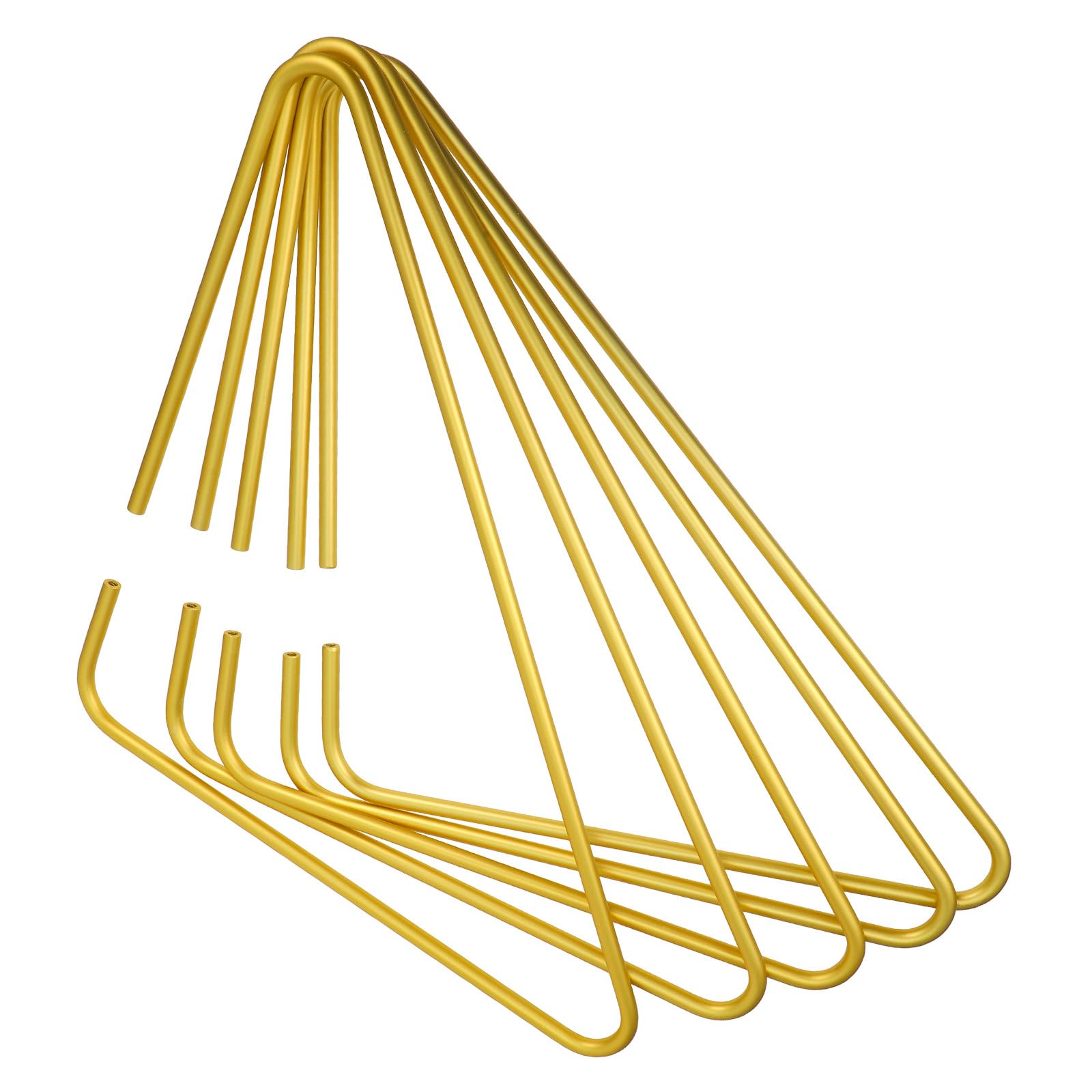 Operitacx Set 5 Grucce in Lega di Alluminio Color Oro per Giacche e Cappotti, Appendiabiti Solido Tocco Confortevole e Design Salvaspazio per Guardaroba e Armadio
