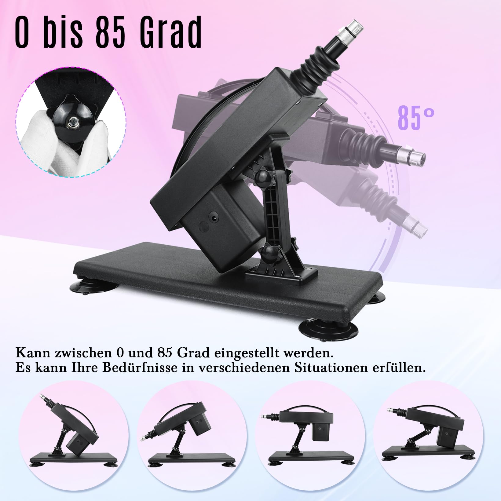 Sexmaschine mit Dildos, Fickmaschine für die frau, Automatische Dildo Maschine mit Saugnapfadapter, Geschwindigkeit und Winkel verstellbar, HIMOOX Fickmaschinen Sexspielzeug für Paare