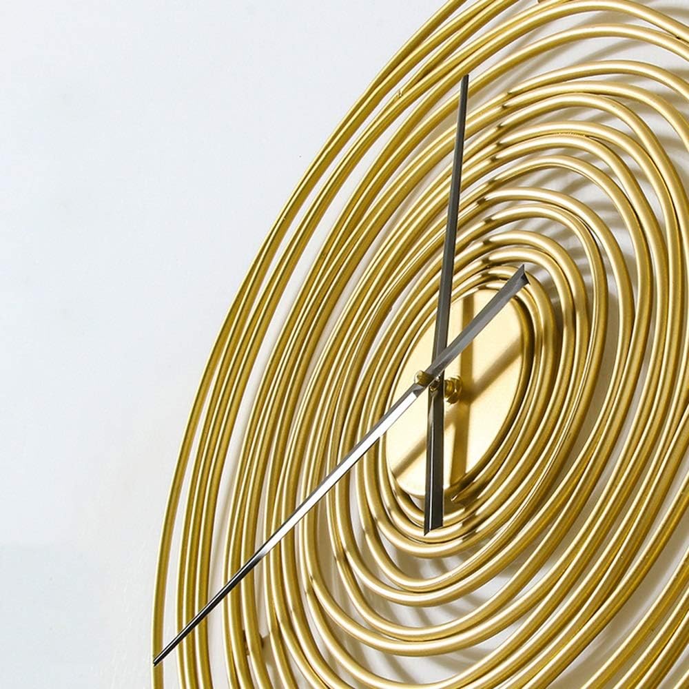 Wall Clock Iron Craft Annual Ring Wall Clock Living Dining Room Bedroom Home Fashion Creative Personality Handmade Mute Metal Decoration Luxury Modern European-Style Golden 49 * 49cm